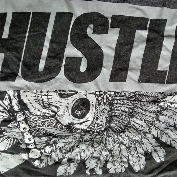 Hustle indian skull hoodie shirt - Picture 2 of 5